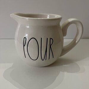Rae Dunn White Pour Ceramic Pitcher, Farmhouse Vibe, Cottagecore
